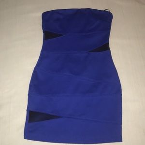 Forever 21 strapless blue dress